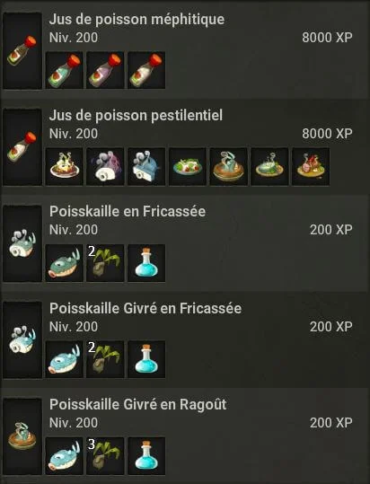 recette dofus